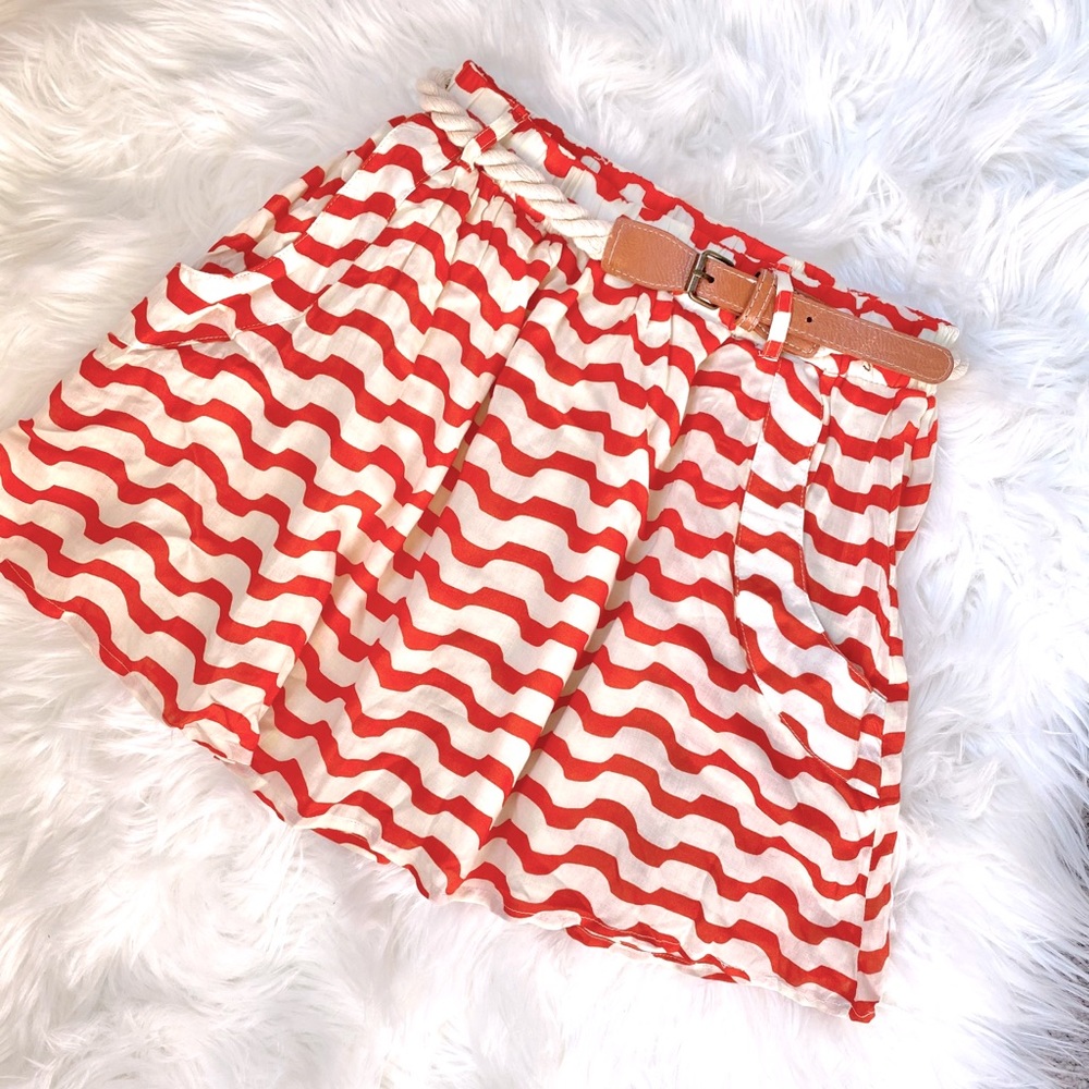 Orange Striped Skirt